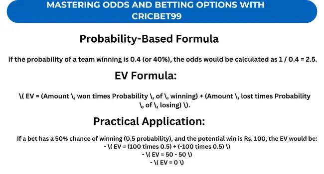 How to calculate betting odds on cricbet99